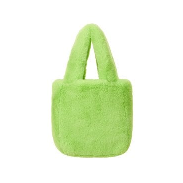 몰리올리 COYA RABBIT fur tote bag [neon green]