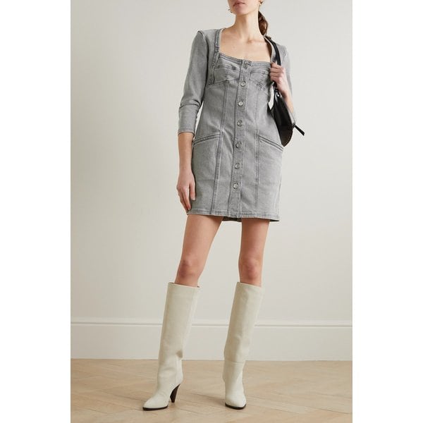 보나 데님 미니 드레스 라이트 그레이 1647597289953380