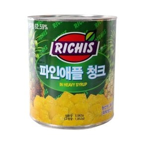 맛과함께 리치스 파인애플 청크 3kg 통조림 (WC978BD)