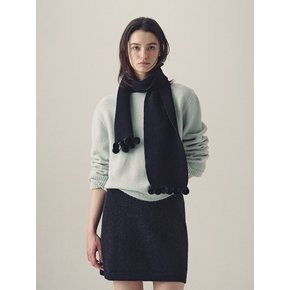 Fur Ball Knit Muffler (2color)