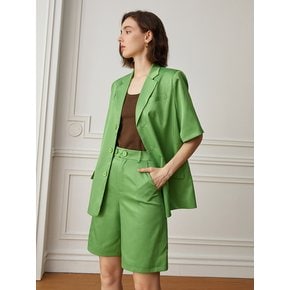 YY_Lovey short suit set_green pants