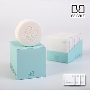 [자이블] 간편한 올인원 고체 폼클렌저 비누 폼케이크 베이직 바질 100g x 3개