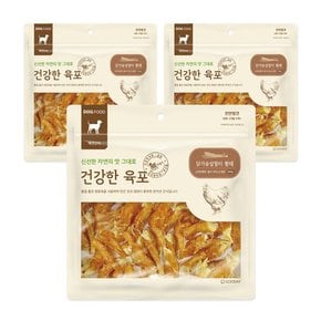 건강한육포 닭가슴살말이 황태 강아지간식 240g x 3개