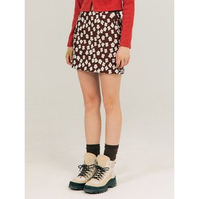 Fall Jacquard Mini Skirt_Brown