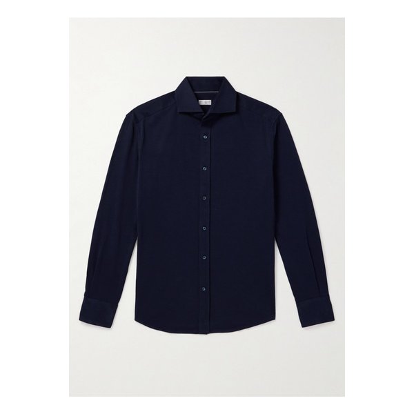 코튼 저지 셔츠 블랙