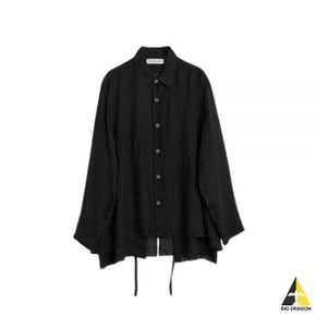 BACKLESS LINER SHIRT Black Gauze RAMI 아미e (W2232BLB) (백리스 라이너 셔츠)