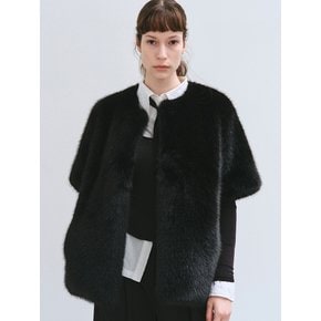 KIKO FAUX FUR JACKET BLACK