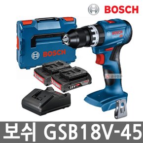 GSB18V-45 충전 임팩드릴드라이버 18V 2.0Ah *2개 GSB18V-21 후속 임팩트드릴