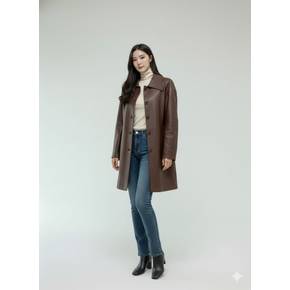 인더룸 / 리다(인) 하프 레더 빅카라 긴팔 자켓 2color