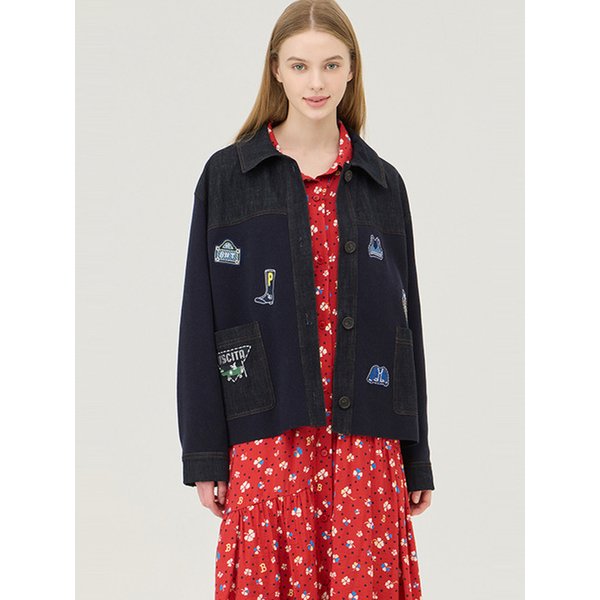 패치 자수 데님 점퍼_BAJP03511NY