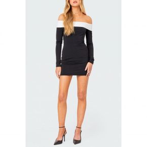 4239307 EDIKTED Yolanda Off the Shoulder Long Sleeve Minidress