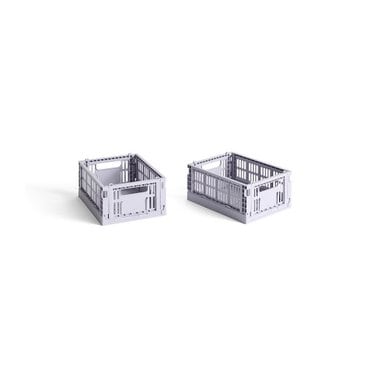 HAY 헤이 HAY Colour Crate Mini (Set of 2) 헤이 컬러 크레이트 미니 라벤더