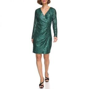 4162686 DKNY Sequin Side Ruched Dress