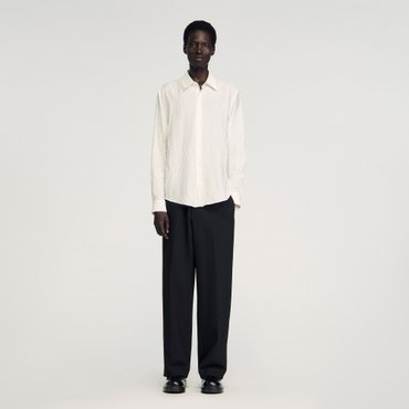 산드로옴므 [SANDRO HOMME] 크링클 텍스처 셔츠 SH25A3MRHL390