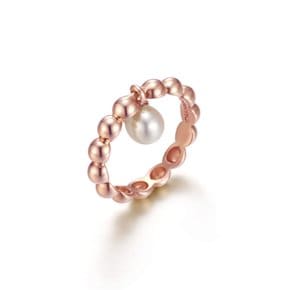 BR003 Pearl-Drop (Ball-Ring) 애기반지 14K/18K (PG/WG/YG)