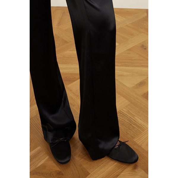 새틴 발레리나 플랫 블랙 46376663163053179