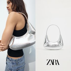 ZARA 자라 OVAL 타원형 실버 숄더 백