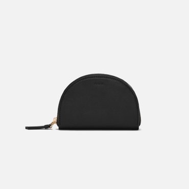 로서울 Half moon card zip wallet Black