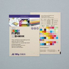 OA 팬시페이퍼 A4 180g R01 15매 흰미색 (WBD59CC)