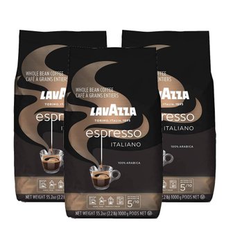  라바짜 에스프레소 이탈리아노 홀빈 원두 커피 Lavazza Caffe Espresso Whole Bean Coffee 1kg 3개