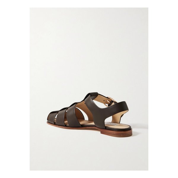린 가죽 샌들 초콜릿 46376663162899274