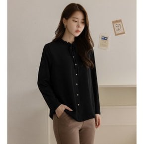 레이 프릴 리본 진주 블라우스_P377717401