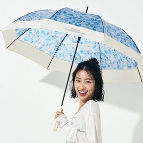 우산 플랜티카 패치워크 플라워 투명 장우산 PLV06-001