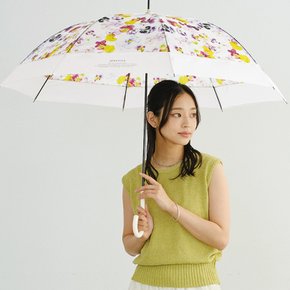 우산 플랜티카 패치워크 플라워 투명 장우산 PLV06-001