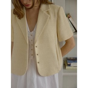 May Tweed Collar Jacket [Butter]