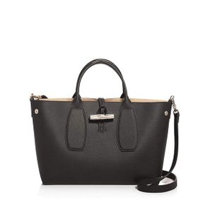 미국 롱샴 토트백 Longchamp Roseau 레더 Top handle Shoulder Tote Handbag 블랙 1433132