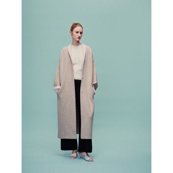 100% 캐시미어 비토리아 더블 페이스 롱 코트