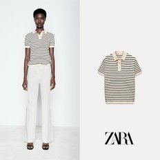 ZARA 자라 스트라이프 베이직 플레인 니트 폴로 셔츠