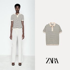 ZARA 자라 스트라이프 베이직 플레인 니트 폴로 셔츠