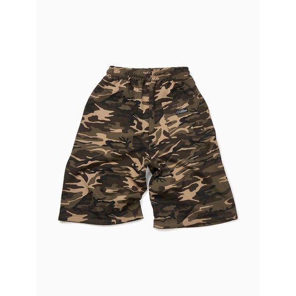트레블 카모 버뮤다 스웨트 팬츠 [카키]