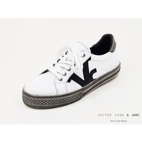 (VICTOR CHOI & james) W22P602 화이트 (3cm) / VC로고 스니커즈