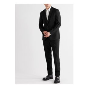 Grosgrain-Trimmed Virgin Wool Tuxedo Trousers 블랙