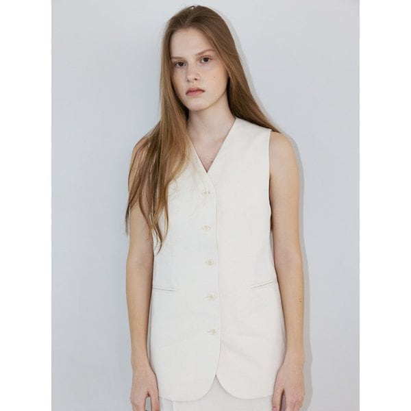 LEBED COTTON VEST (ECRU)