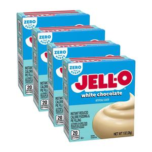  미국직구 Jell-O 젤오 화이트 초콜릿 인스턴트 푸딩 앤 파이 필링 제로슈가 28g 4팩