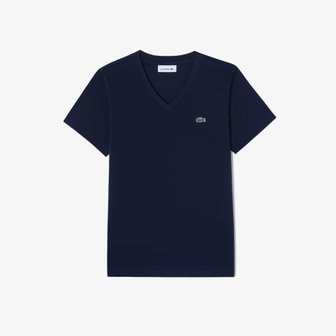 라코스테 [시흥점] 여성 베이직 브이넥 반팔 티셔츠 TF832E-55G