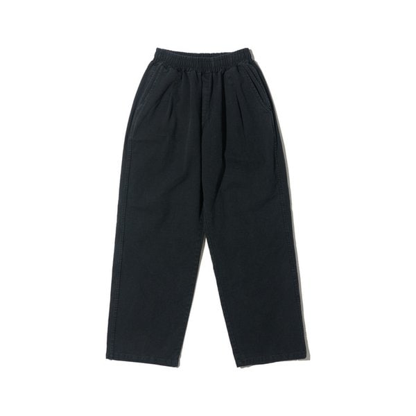 바이오 원턱 와이드 코튼 팬츠 (블랙)