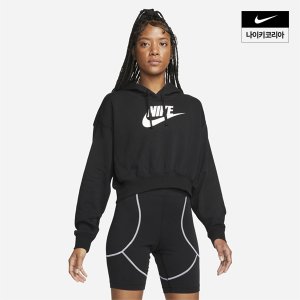 나이키 우먼스 나이키 스포츠웨어 클럽 플리스 오버사이즈 크롭 플리스 그래픽 후디 AS NIKE DQ5851-010