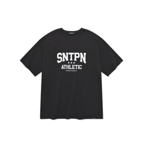 SP ATHLETIC SNTPN LOGO T SHIRTS-BLACK WHITE