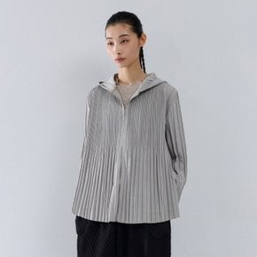 플랫 이단 플리츠 후드 재킷_PPJKF026026