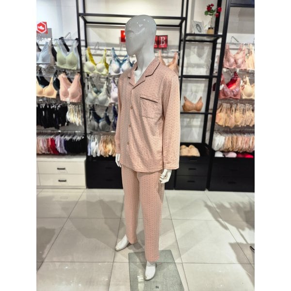 [시흥점] S 솔브 ) 삼중직 도트나염 남성 파자마 [SEV246MS-IP]