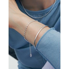 [925 silver] Huit.silver.33 / gross rizi bracelet