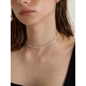 Pearl & Sky Blue Choker