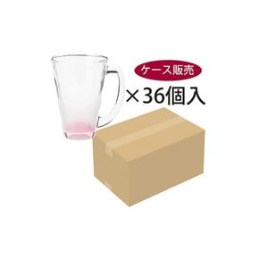 토요사사키 머그 거품 유리잔 산 케이스 판매 클리어&핑크 390ml 2개입×18세