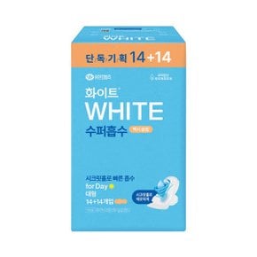 수퍼흡수 맥시슬림 대형 14+14입 1팩 대용량 생리대