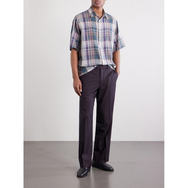 스트레이트 울 포플린 팬츠 46376663162982686