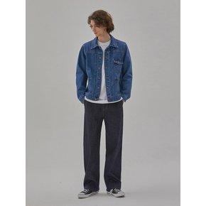 DENIM TRUCKER TWO TUCK JACKET INDIGO